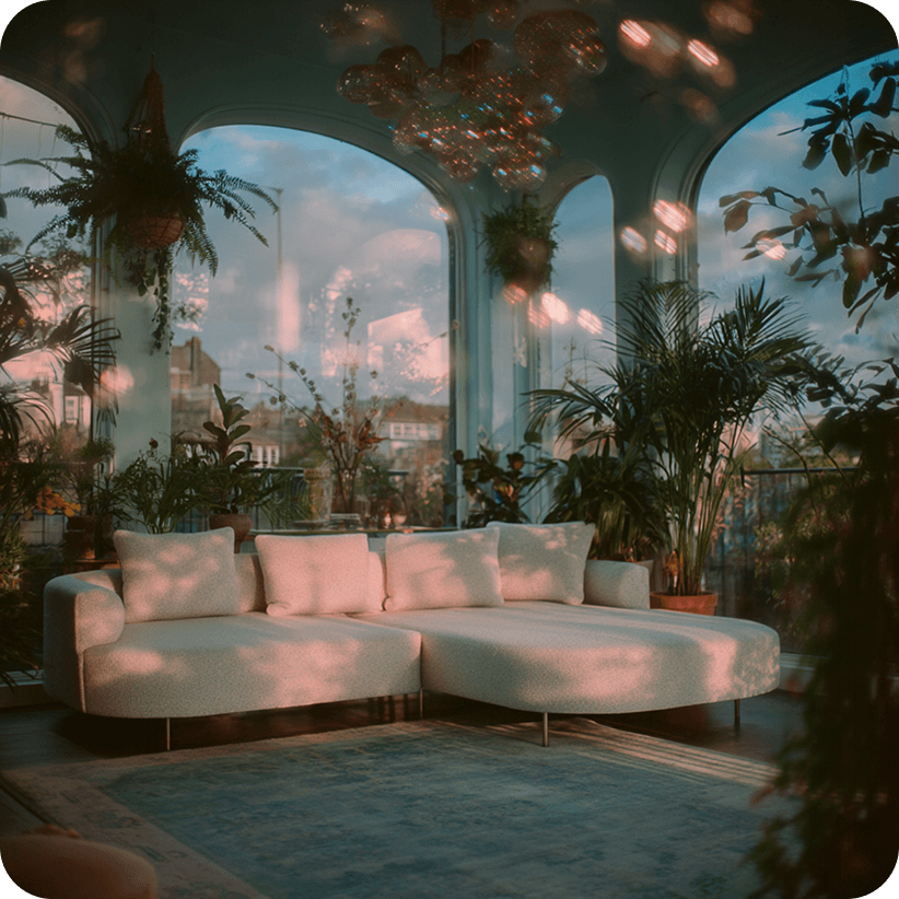 AI-generated furniture scene