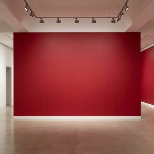 cherry red catalog styling — Bold Crimson Exhibition Space