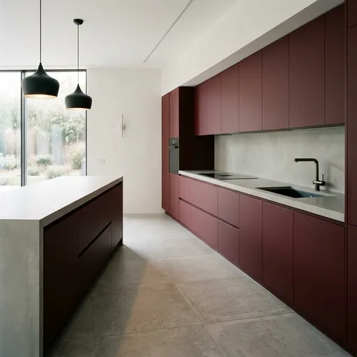 bordeaux catalog styling — Sleek Bordeaux Culinary Space