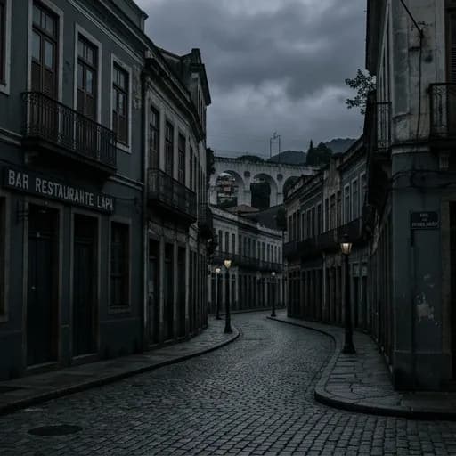 dark grey catalog styling — Shadowy Urban Landscape