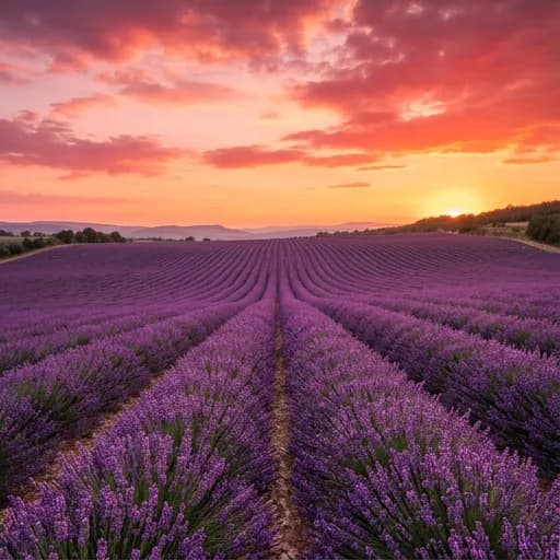 lavender catalog styling — Vibrant Blooms Countryside Glow