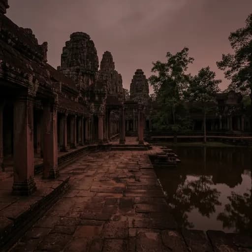 dark maroon catalog styling — Ancient Shadows in Silence