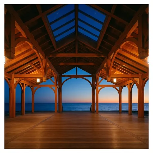 indigo catalog styling — Serene Coastal Twilight Symmetry