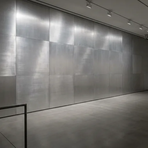 aluminum catalog styling — Sleek Metallic Modern Space