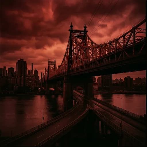 blood red catalog styling — Crimson Urban Solitude