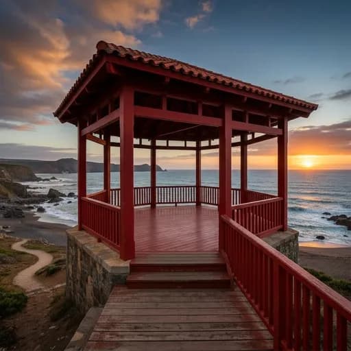 rojo catalog styling — Crimson Seaside Serenity