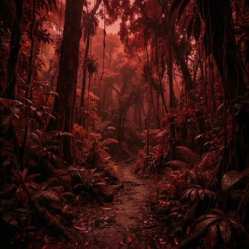 blood red catalog styling — Crimson Wilderness Awaits