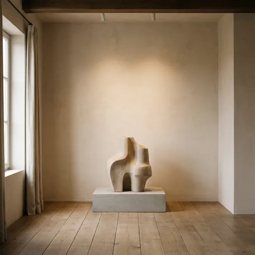 nude catalog styling — Warm Minimalist Interior Drama