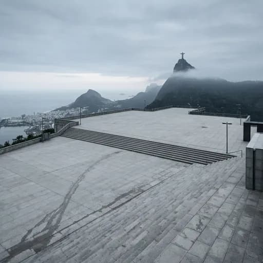 light gray catalog styling — Misty Urban Coastal Atmosphere