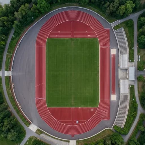 oxblood catalog styling — Aerial Crimson Athletic Ground