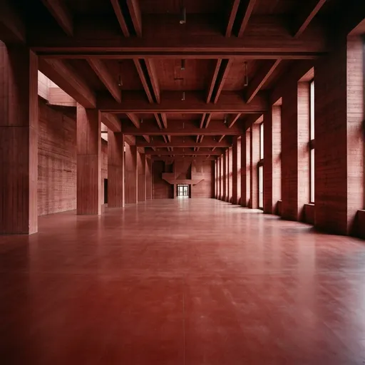 maroon red catalog styling — Cold Concrete Crimson Atmosphere