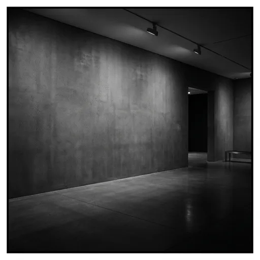 noir catalog styling — Shadowed Monochrome Exhibition Space