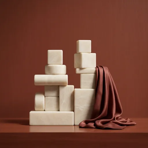 alabaster catalog styling — Silken Elegance In Rosewood Light