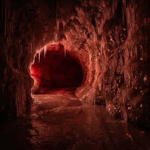 deep red catalog styling — Crimson Frozen Depths