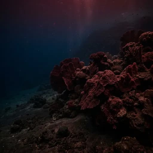dark red catalog styling — Crimson Depths Below