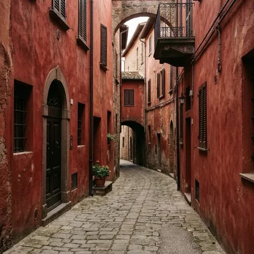 deep red catalog styling — Crimson Shadows of Italy