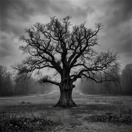 noir catalog styling — Shadowed Symmetry Beneath Branches