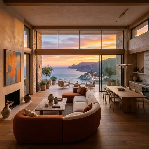 sunset orange catalog styling — Warm Opulent Glow