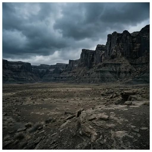 anthracite catalog styling — Rugged Monochrome Desert Solitude
