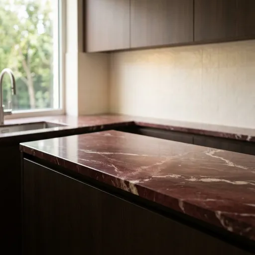 maroon red catalog styling — Elegant Crimson Stone Surface