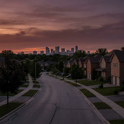 sky catalog styling — Quiet Maroon Suburban Dusk