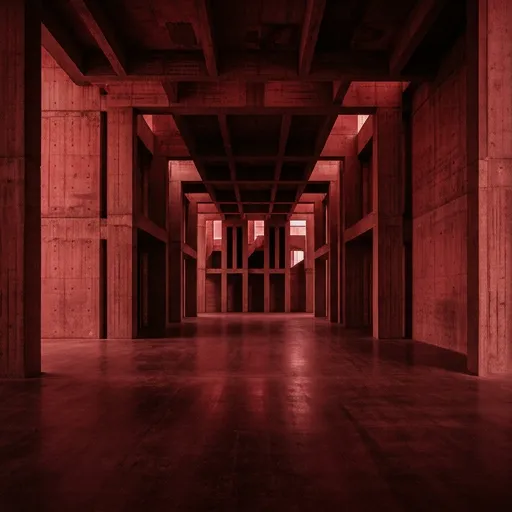 blood red catalog styling — Crimson Concrete Desolation
