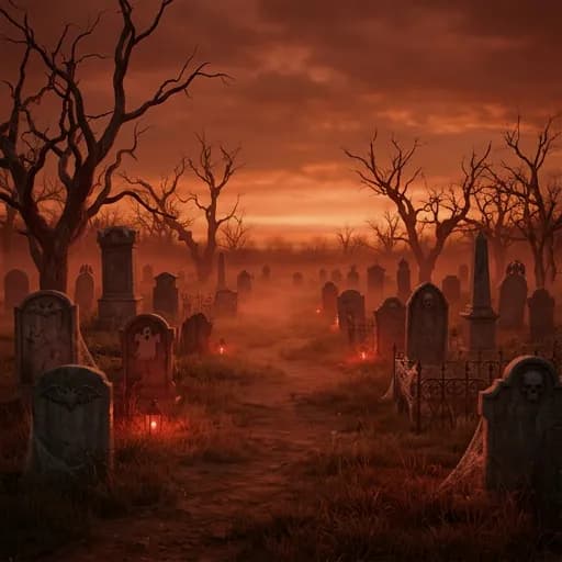Eerie Vermilion Twilight Scene