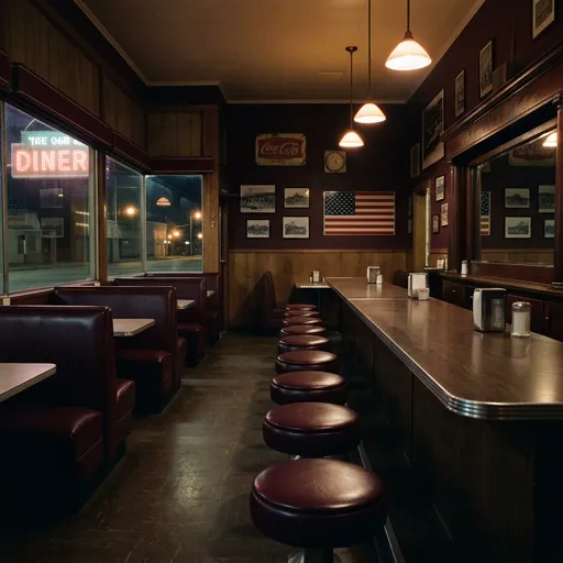 dark maroon catalog styling — Moody Retro Americana Vibes