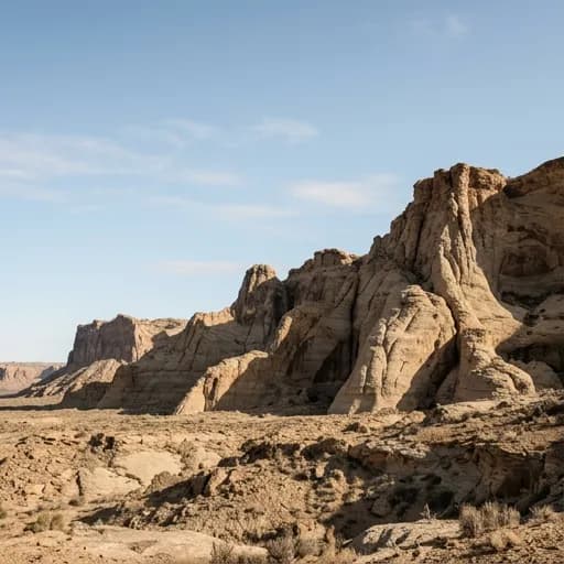 dark beige catalog styling — Rugged Desert Solitude