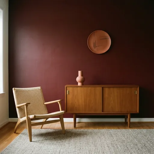 burgundy catalog styling — Warm Retro Nordic Atmosphere